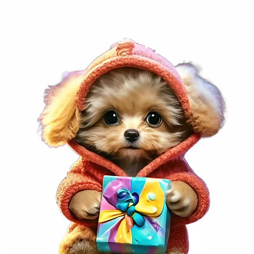 🐶 Стикер «Новогодний подарок 2» для Telegram