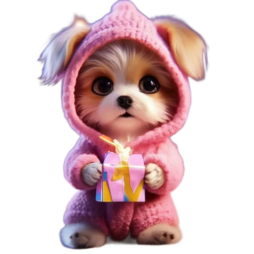 🐶 Стикер «Новогодний подарок 2» для Telegram