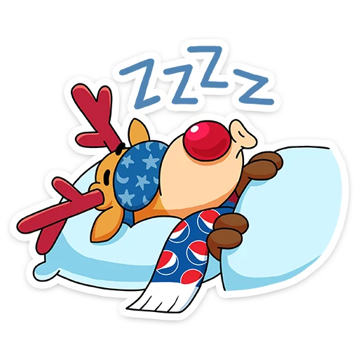 😴 Стикер «Новогодние моменты» для Telegram