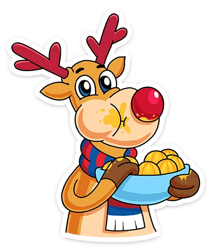 🍩 Стикер «Новогодние моменты» для Telegram