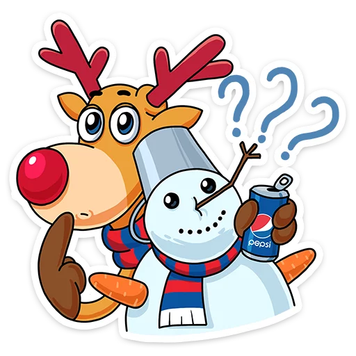 ☃ Стикер «Новогодние моменты» для Telegram
