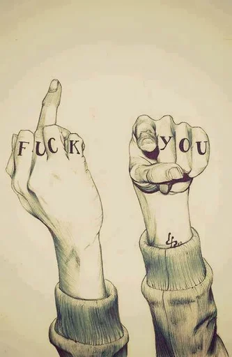 😐 Стикер «Fuck You» для Telegram