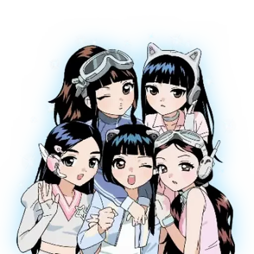 Стикерпак NewJeans Illustration kakao для Telegram