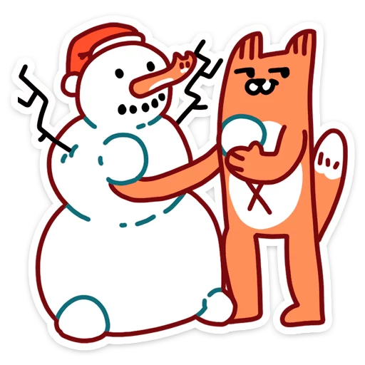 ☃️ Стикер «С Новым Лисом с новым годом&;» для Telegram
