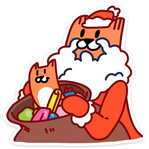 Стикерпак С Новым Лисом с новым годом&amp;; для Telegram — скачать