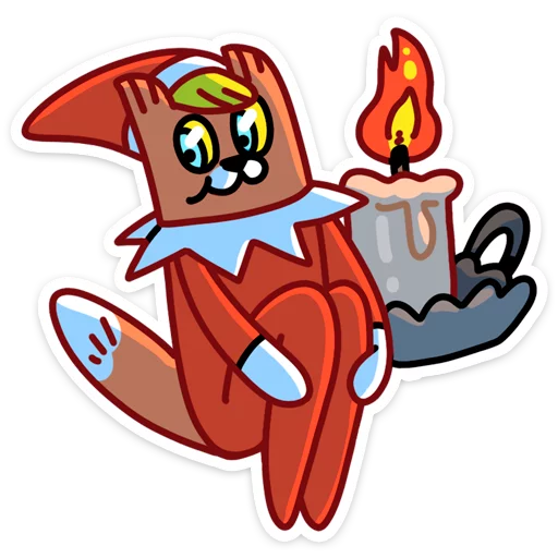 🕯 Стикер «С Новым Лисом с новым годом&;» для Telegram