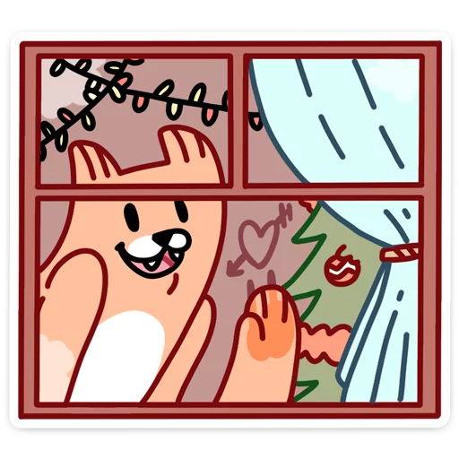 🐾 Стикер «С Новым Лисом с новым годом&;» для Telegram