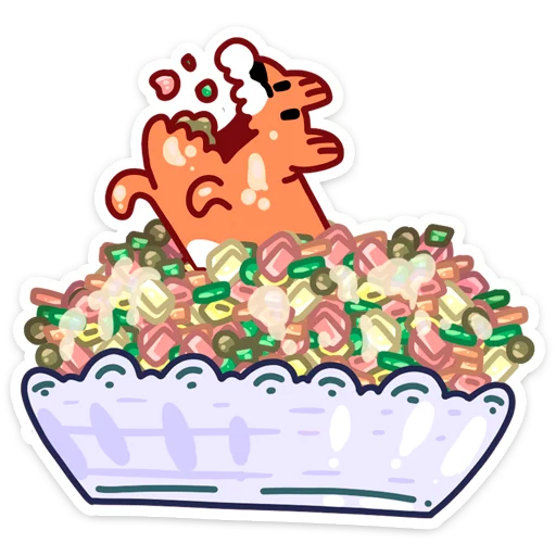 🥗 Стикер «С Новым Лисом с новым годом&;» для Telegram
