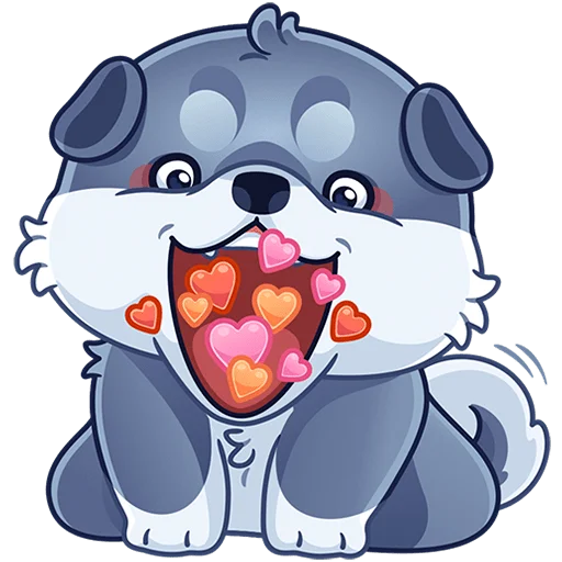 🥰 Стикер «Маламут Ньют Без Текста» для Telegram