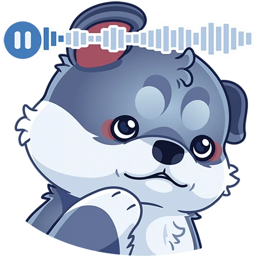 🦻 Стикер «Маламут Ньют Без Текста» для Telegram