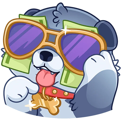 😎 Стикер «Маламут Ньют Без Текста» для Telegram