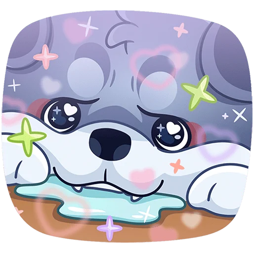 😍 Стикер «Маламут Ньют Без Текста» для Telegram