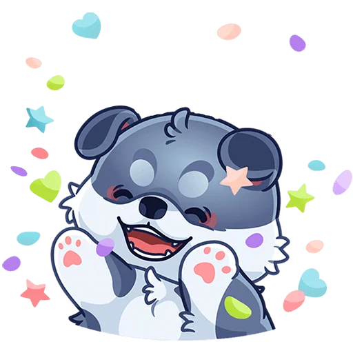 🥳 Стикер «Маламут Ньют Без Текста» для Telegram