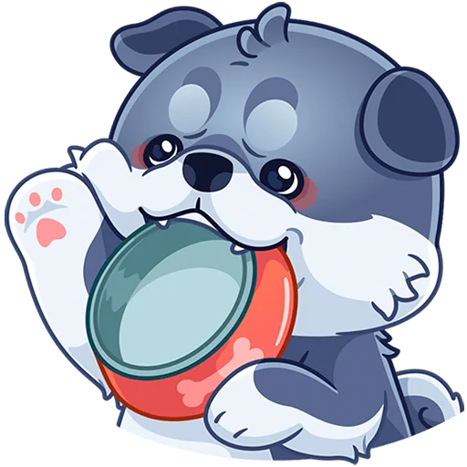 🥣 Стикер «Маламут Ньют Без Текста» для Telegram