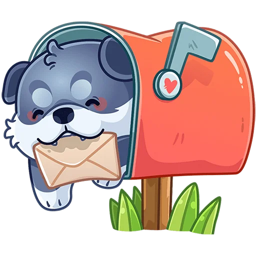📭 Стикер «Маламут Ньют Без Текста» для Telegram