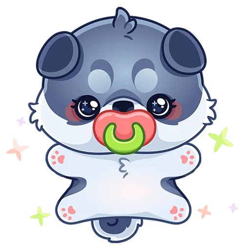 👶 Стикер «Маламут Ньют Без Текста» для Telegram
