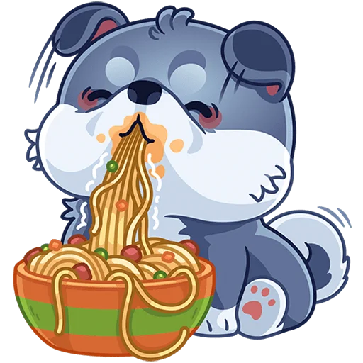 🍜 Стикер «Маламут Ньют Без Текста» для Telegram