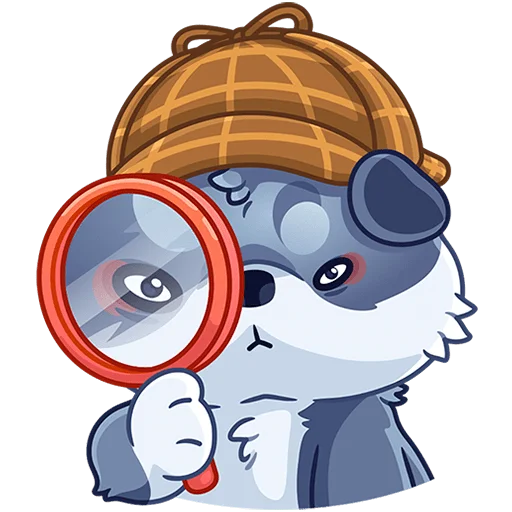 🕵 Стикер «Маламут Ньют Без Текста» для Telegram