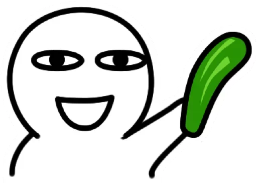 🥒 Стикер «New White Man» для Telegram