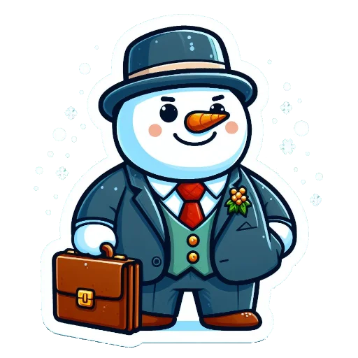 🙃 Стикер «С Новым годом бизнес» для Telegram