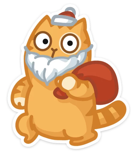 🎅 Стикер «Новогодний Персик» для Telegram