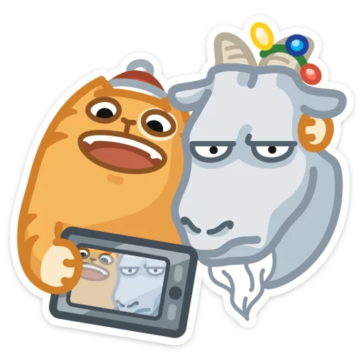 🎅 Стикер «Новогодний Персик» для Telegram