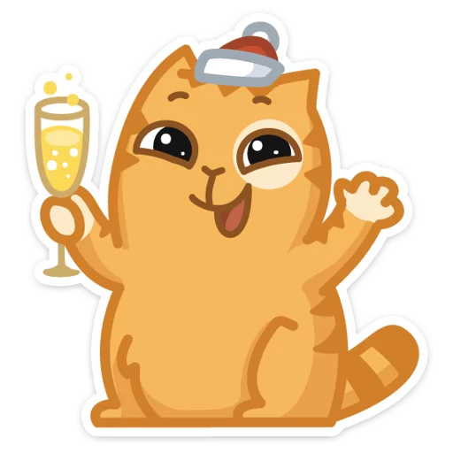 🎅 Стикер «Новогодний Персик» для Telegram