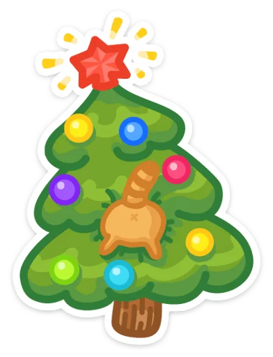 🎅 Стикер «Новогодний Персик» для Telegram