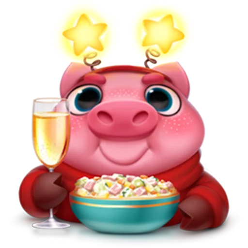 🐷 Стикер «New Year characters» для Telegram