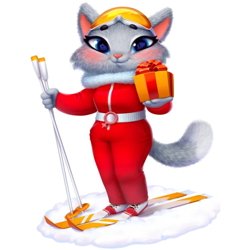 ⛷ Стикер «New Year characters» для Telegram