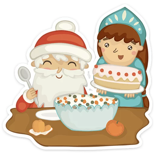🎅 Стикер «Новогодняя компания» для Telegram