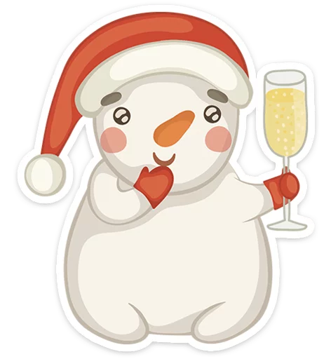 🎅 Стикер «Новогодняя компания» для Telegram