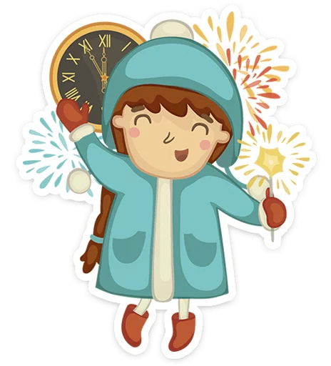 🎅 Стикер «Новогодняя компания» для Telegram