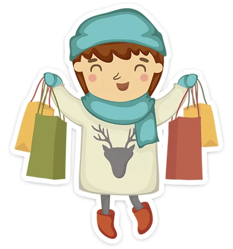 🎅 Стикер «Новогодняя компания» для Telegram