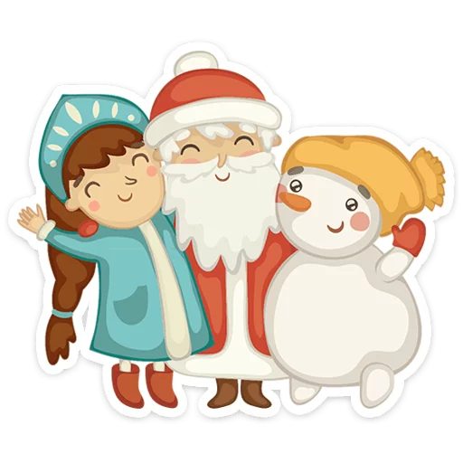 🎅 Стикер «Новогодняя компания» для Telegram
