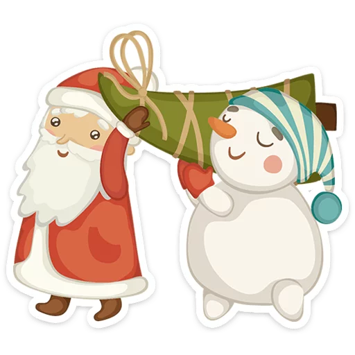 🎅 Стикер «Новогодняя компания» для Telegram