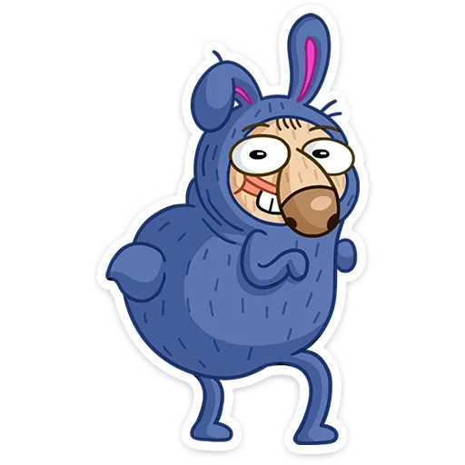 🐇 Стикер «Новогодний Дигги» для Telegram