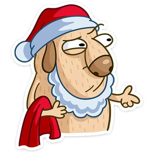 🤔 Стикер «Новогодний Дигги» для Telegram