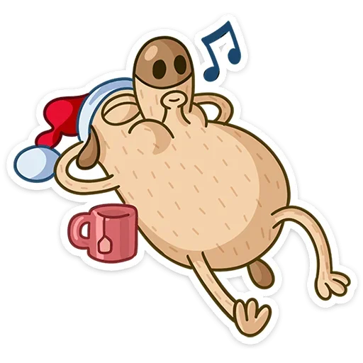 🎶 Стикер «Новогодний Дигги» для Telegram