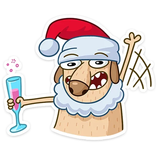 👋 Стикер «Новогодний Дигги» для Telegram
