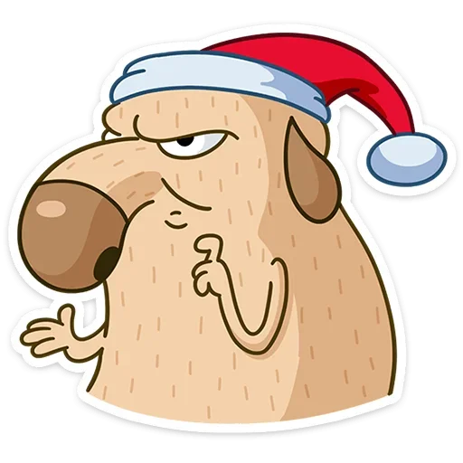 😡 Стикер «Новогодний Дигги» для Telegram