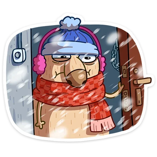 🥶 Стикер «Новогодний Дигги» для Telegram