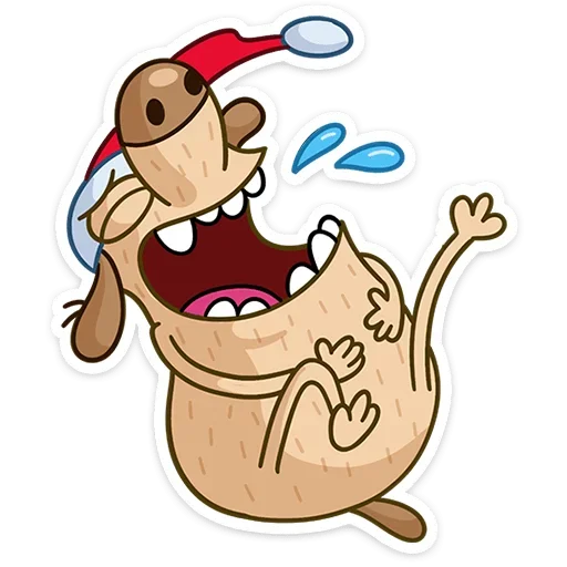 😂 Стикер «Новогодний Дигги» для Telegram