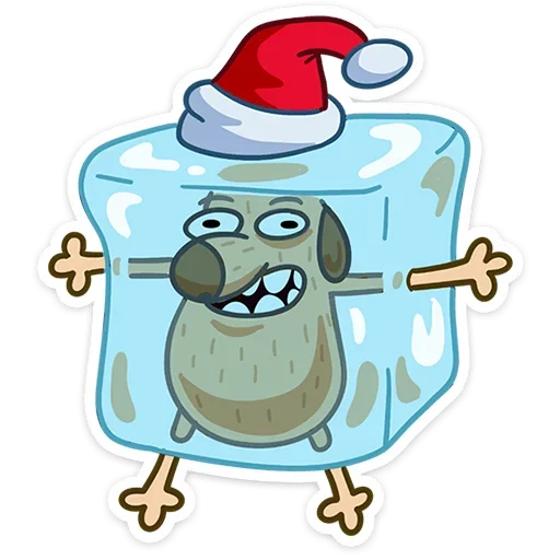 🥶 Стикер «Новогодний Дигги» для Telegram