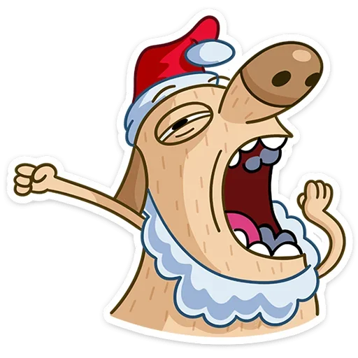 😲 Стикер «Новогодний Дигги» для Telegram