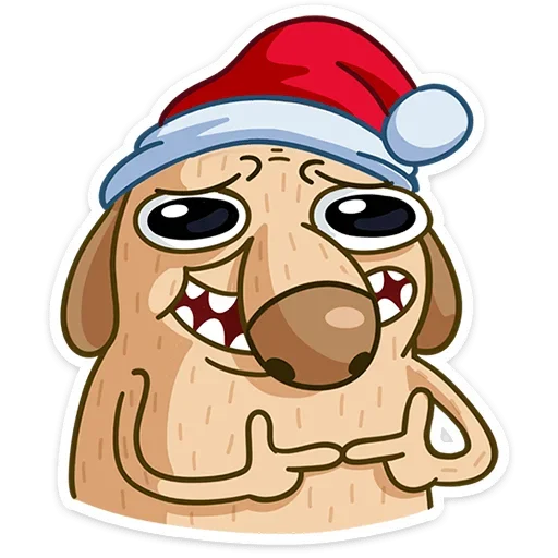 😅 Стикер «Новогодний Дигги» для Telegram