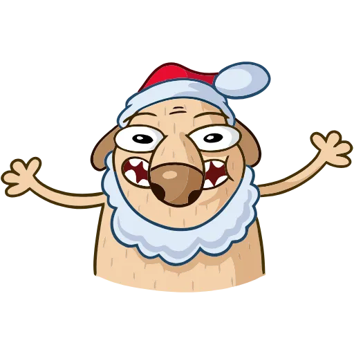 🤗 Эмодзи «Новогодний Дигги» для Telegram