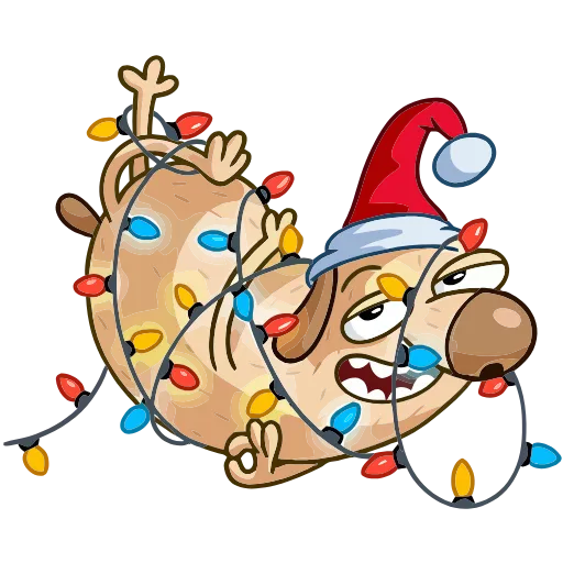 ☺ Эмодзи «Новогодний Дигги» для Telegram