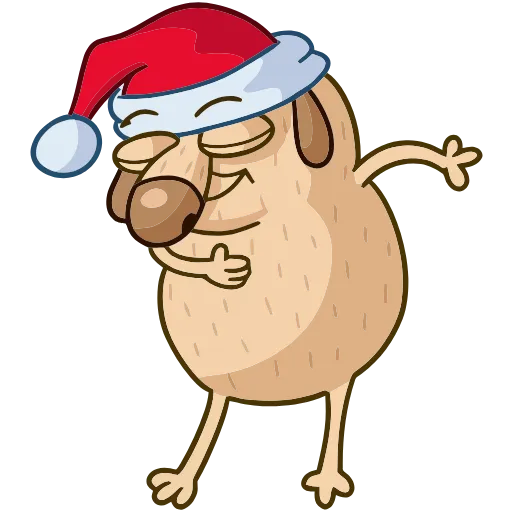 ☺ Эмодзи «Новогодний Дигги» для Telegram