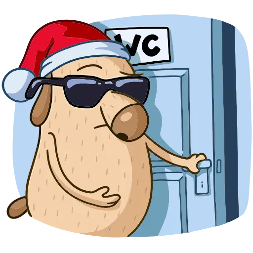 😎 Эмодзи «Новогодний Дигги» для Telegram